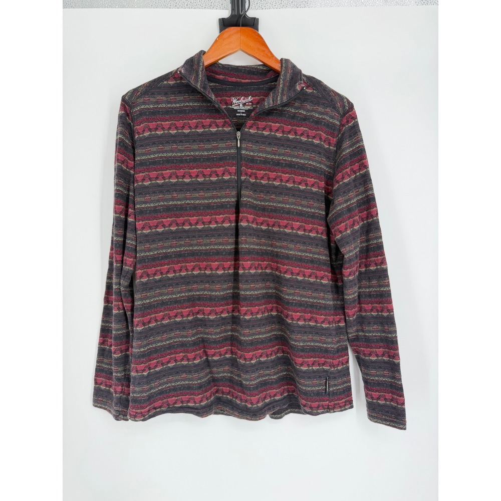 Woolrich Womens Pullover Large  1/4 zip Aztec Southwestern Gorpcore Cabincore
